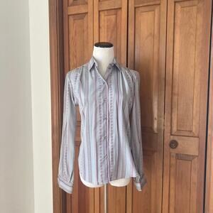 Vintage Stuart Lang Print Buttondown Blouse, Size 5/6